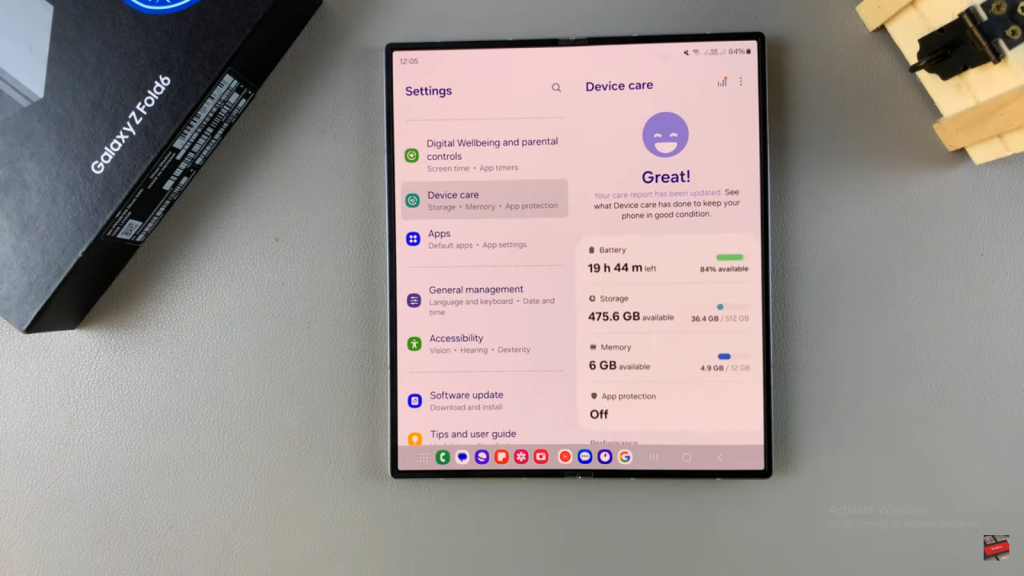 Enable Device Protection On Samsung Galaxy Z Fold 6