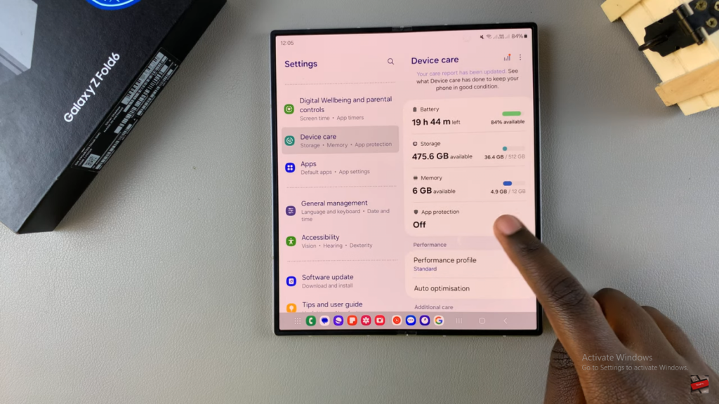 Enable Device Protection On Samsung Galaxy Z Fold 6