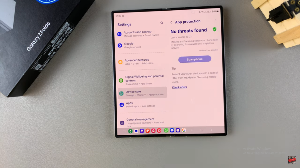 Run Antivirus Scan On Samsung Galaxy Z Fold 6