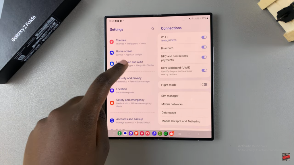 Schedule Always On Display On Samsung Galaxy Z Fold 6