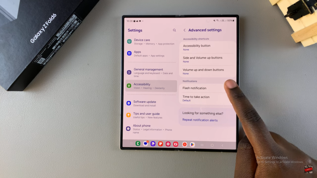  Enable Camera Flash Notifications On Samsung Galaxy Z Fold 6