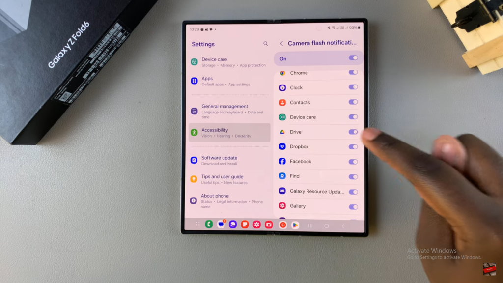  Enable Camera Flash Notifications On Samsung Galaxy Z Fold 6