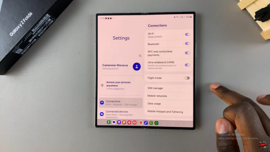 Tap To Show Always On Display On Samsung Galaxy Z Fold 6