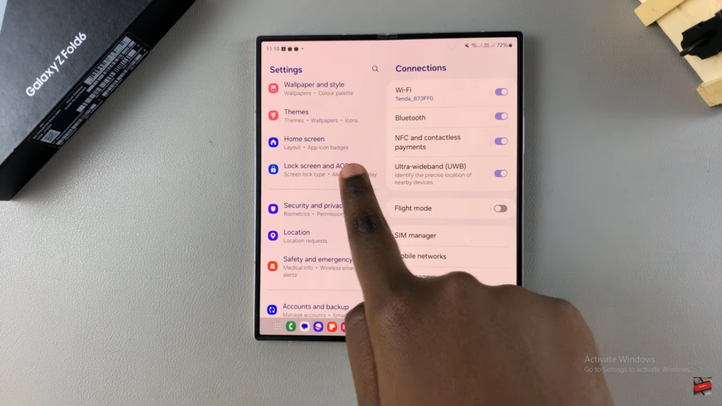 Tap To Show Always On Display On Samsung Galaxy Z Fold 6