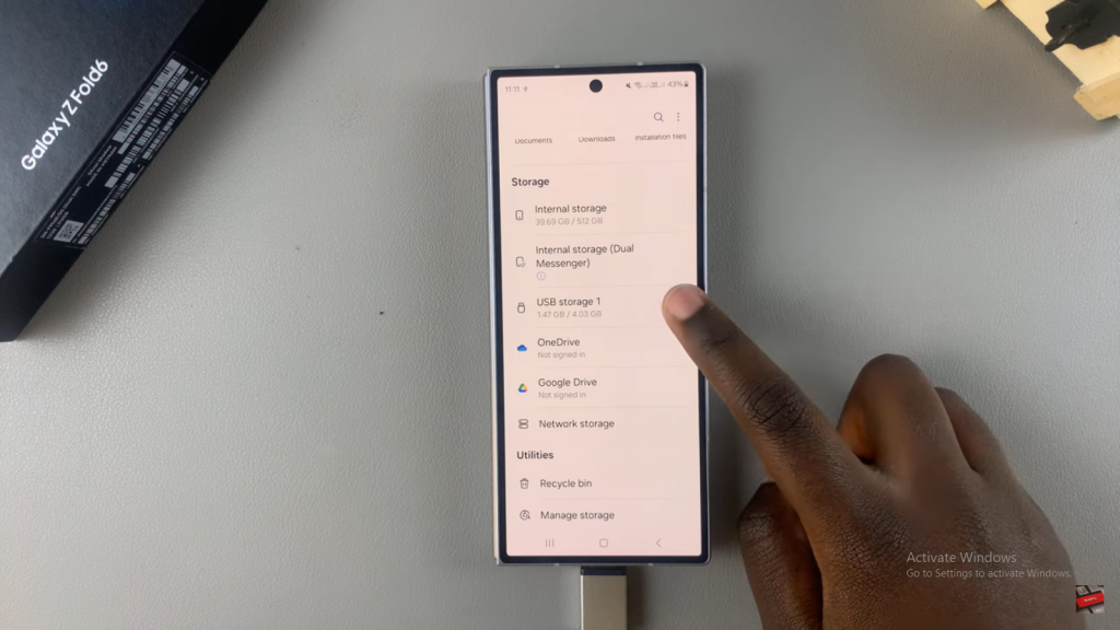 Format USB Flash Drive On Samsung Galaxy Z Fold 6