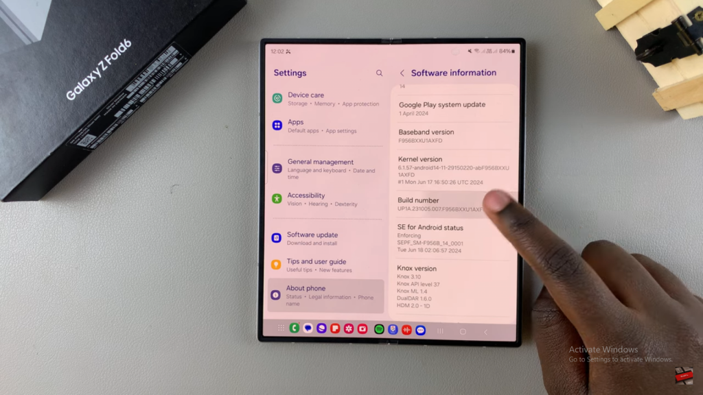 Display Refresh Rate On Samsung Galaxy Z Fold 6