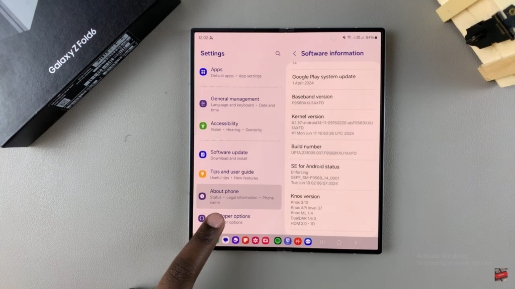 Display Refresh Rate On Samsung Galaxy Z Fold 6