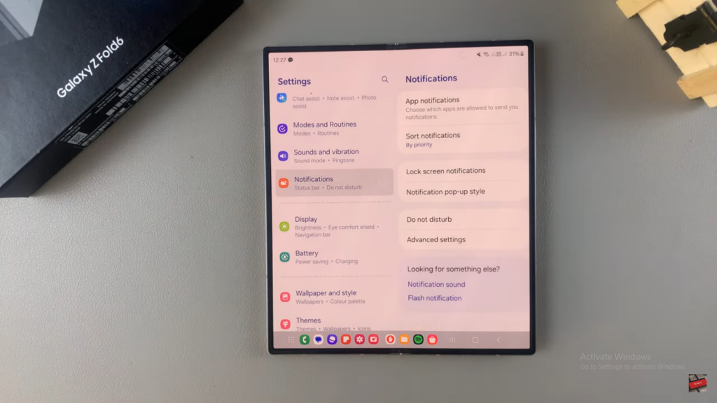 Enable Lock Screen Notifications On Samsung Galaxy Z Fold 6