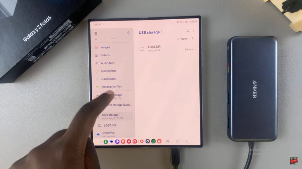 Transfer Files From USB Flash Drive To Samsung Galaxy Z Fold 6