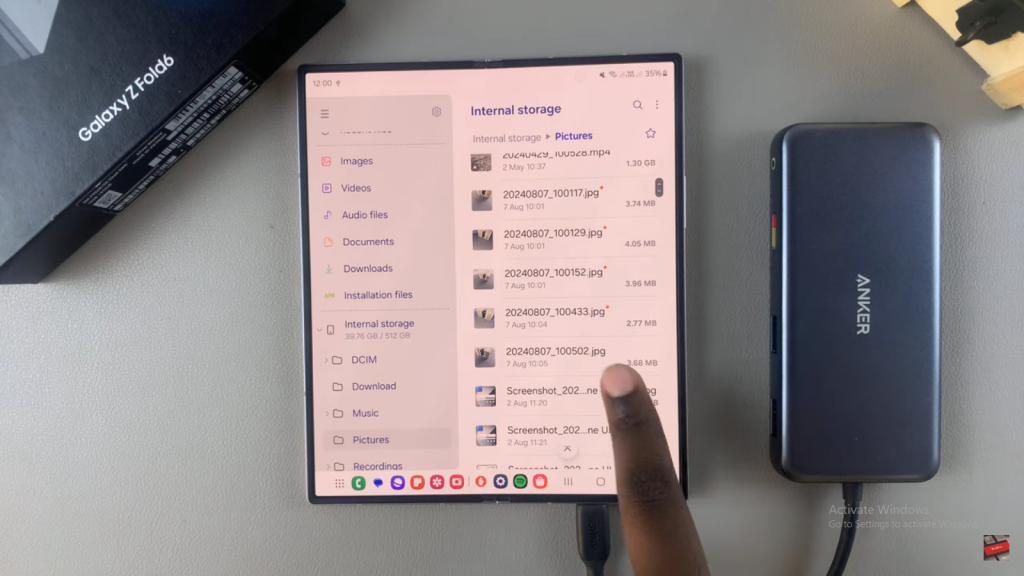 Transfer Files From USB Flash Drive To Samsung Galaxy Z Fold 6