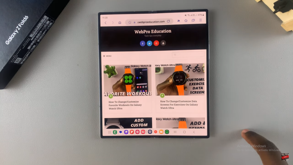 Enable Ad Blocker For Samsung Internet On Samsung Galaxy Z Fold 6