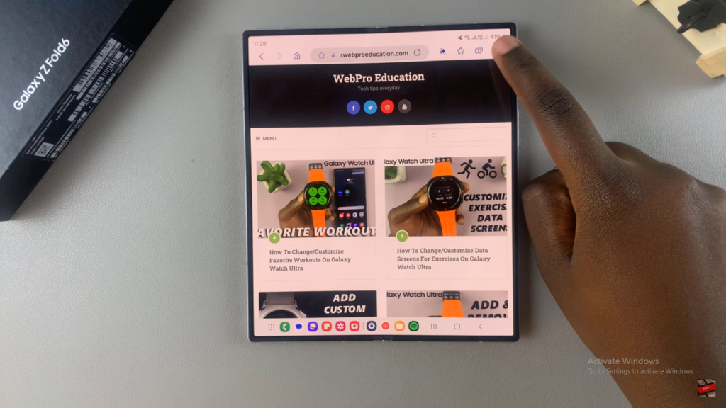 Enable Ad Blocker For Samsung Internet On Samsung Galaxy Z Fold 6