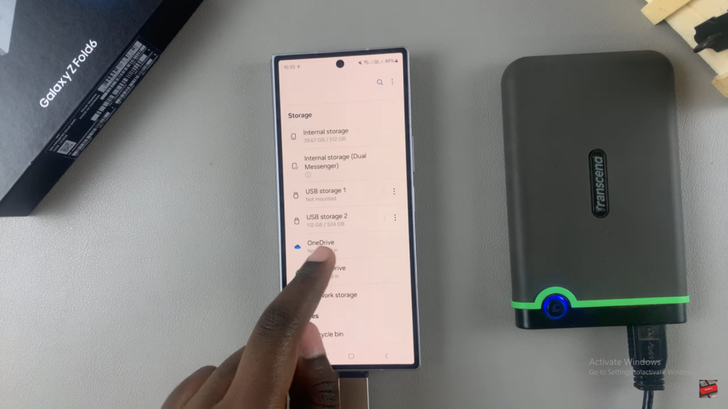 Safely Unmount /Eject External Hard Disk On Samsung Galaxy Z Fold 6