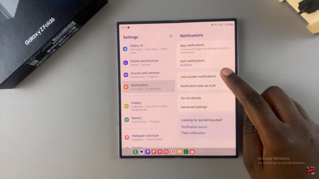 Disable Lock Screen Notifications On Samsung Galaxy Z Fold 6