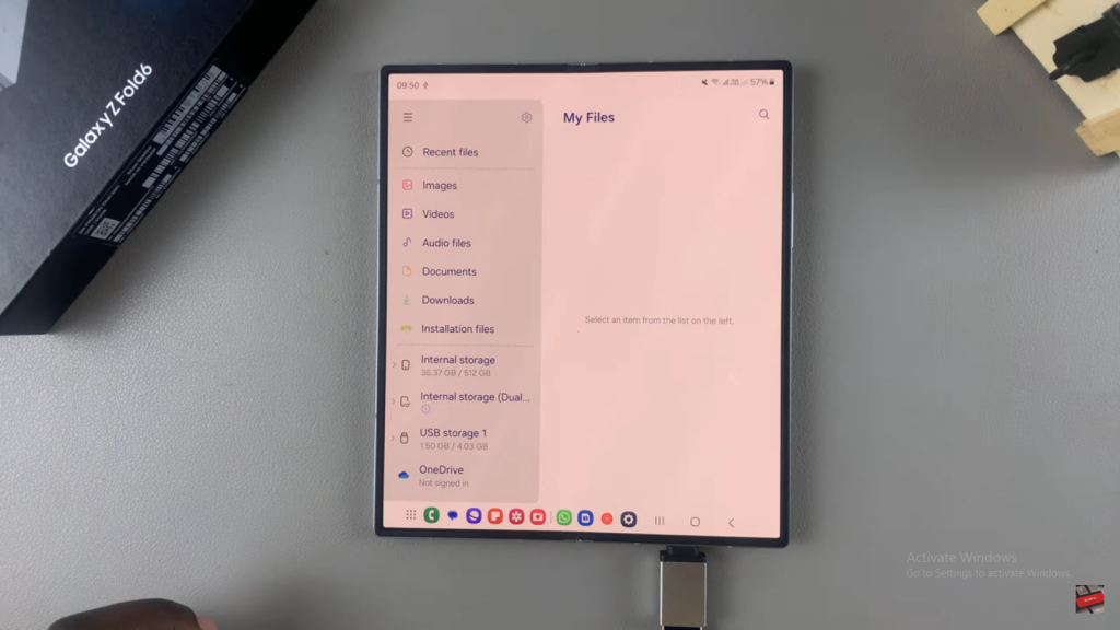 Transfer Files From USB Flash Drive To Samsung Galaxy Z Fold 6