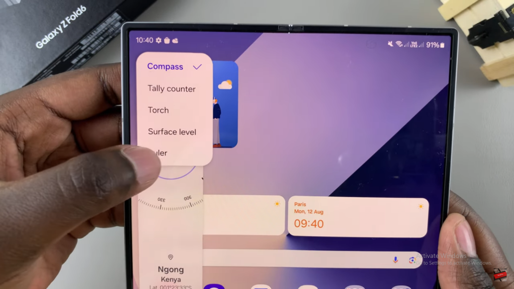 Use In Built Ruler On Samsung Galaxy Z Fold 6