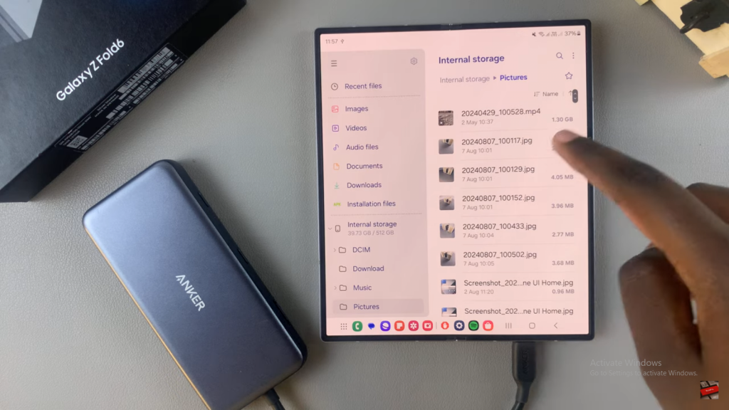 Transfer Files From Samsung Galaxy Z Fold 6 To SD Card