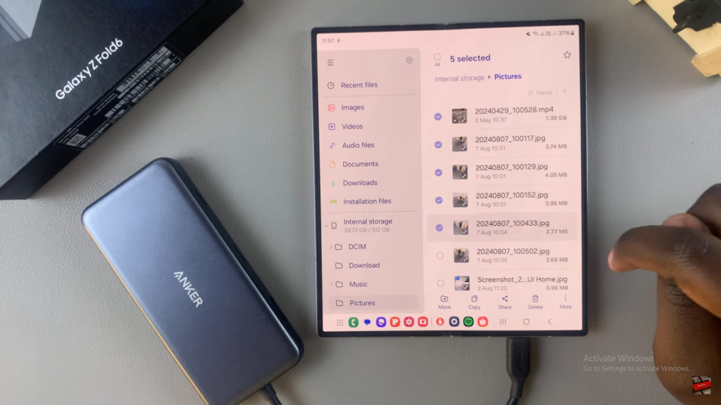 Transfer Files From Samsung Galaxy Z Fold 6 To SD Card