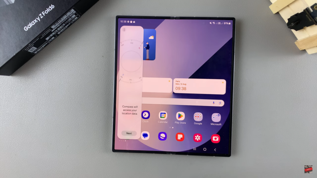 Use Built In Compass On Samsung Galaxy Z Fold 6