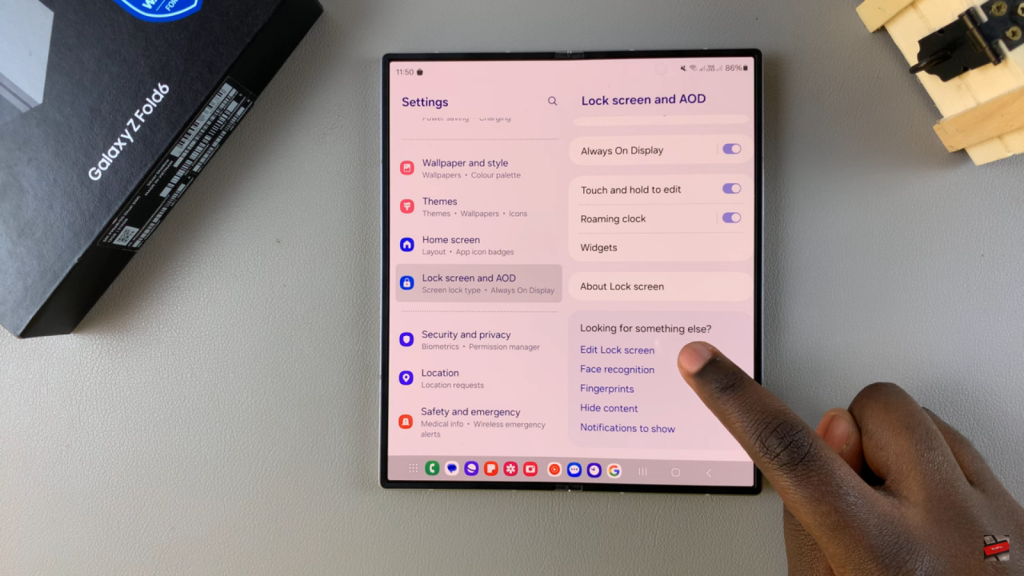 Add Calendar To Always ON Display On Samsung Galaxy Z Fold 6