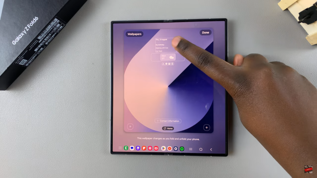 Add Analog Clock To Always ON Display Of Samsung Galaxy Z Fold 6