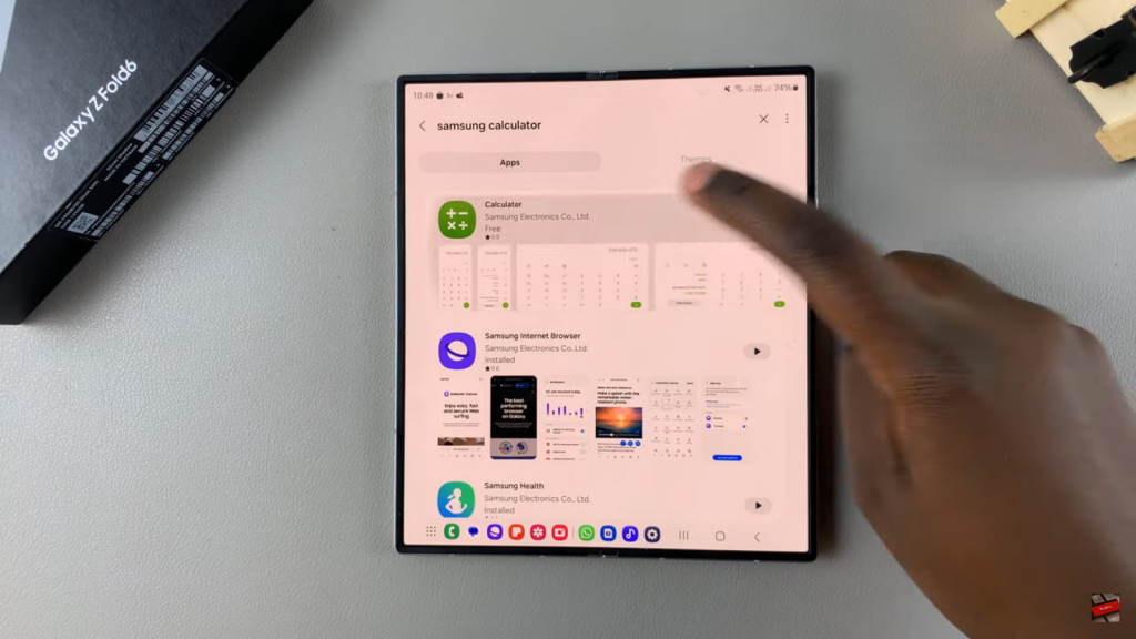 Install Samsung Calculator App On Samsung Galaxy Z Fold 6