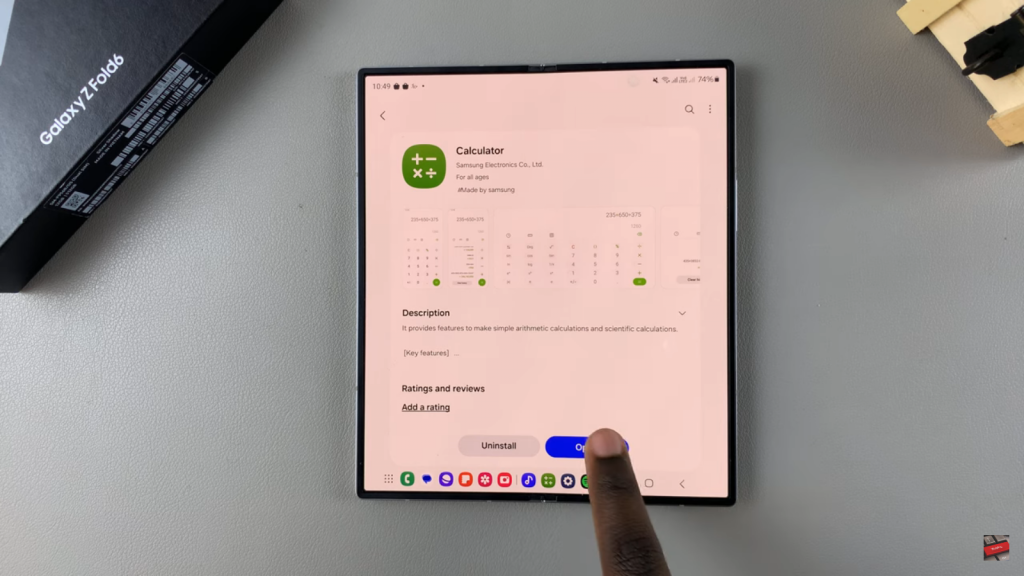 Install Samsung Calculator App On Samsung Galaxy Z Fold 6