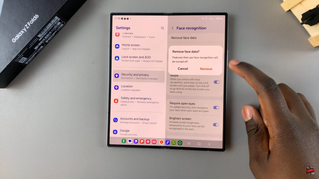  Remove Face ID Data From Samsung Galaxy Z Fold 6