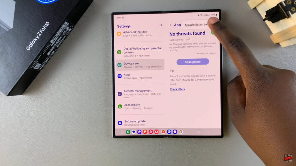 Disable App Protection On Samsung Galaxy Z Fold 6