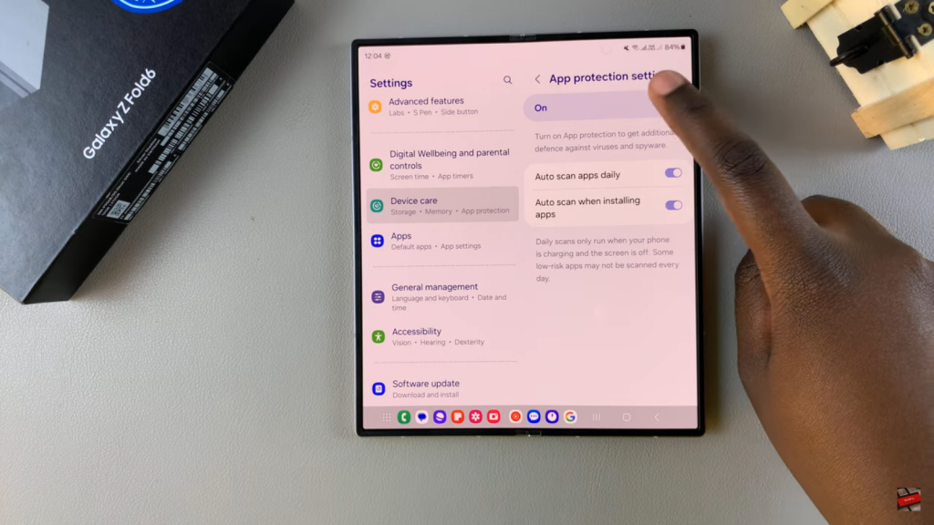 Disable App Protection On Samsung Galaxy Z Fold 6