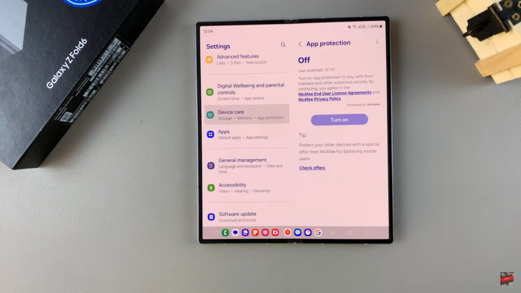 Disable App Protection On Samsung Galaxy Z Fold 6