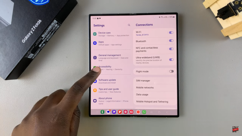 Enable Screen Flash Notifications On Samsung Galaxy Z Fold 6