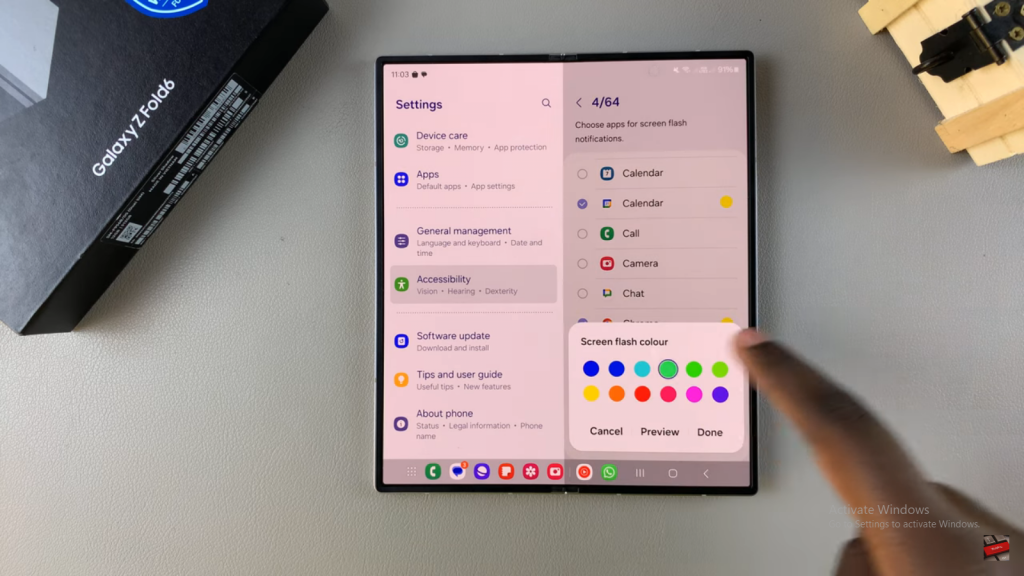 Enable Screen Flash Notifications On Samsung Galaxy Z Fold 6