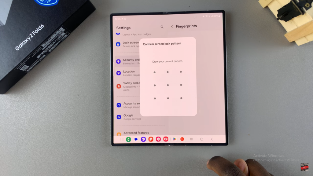 Rename Fingerprints On Samsung Galaxy Z Fold 6