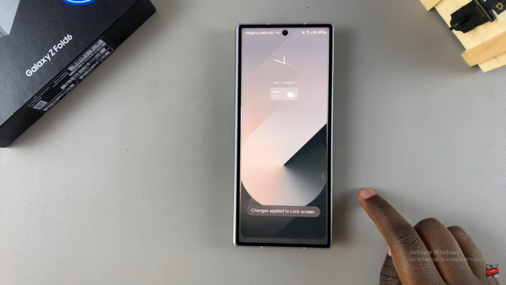 Lock Screen Shortcuts On Samsung Galaxy Z Fold 6