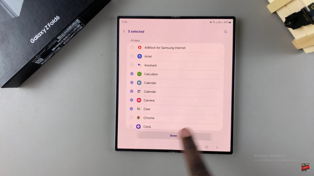 Enable/Disable Swipe For Pop up View On Samsung Galaxy Z Fold 6