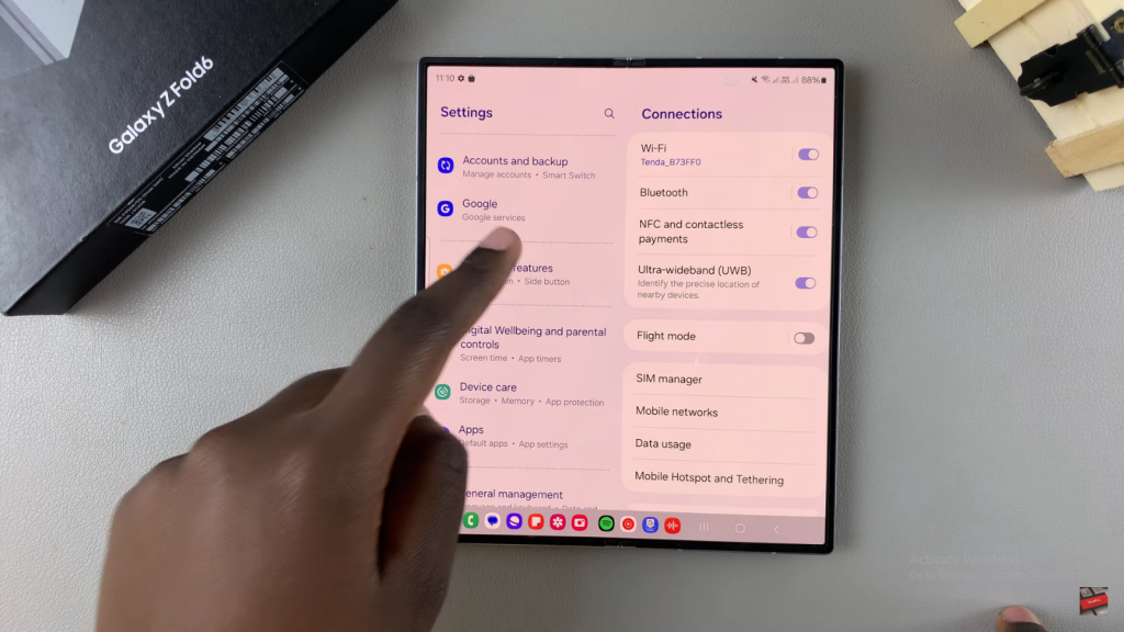 Enable/ Disable Full Screen In Split Screen On Galaxy Z Fold 6