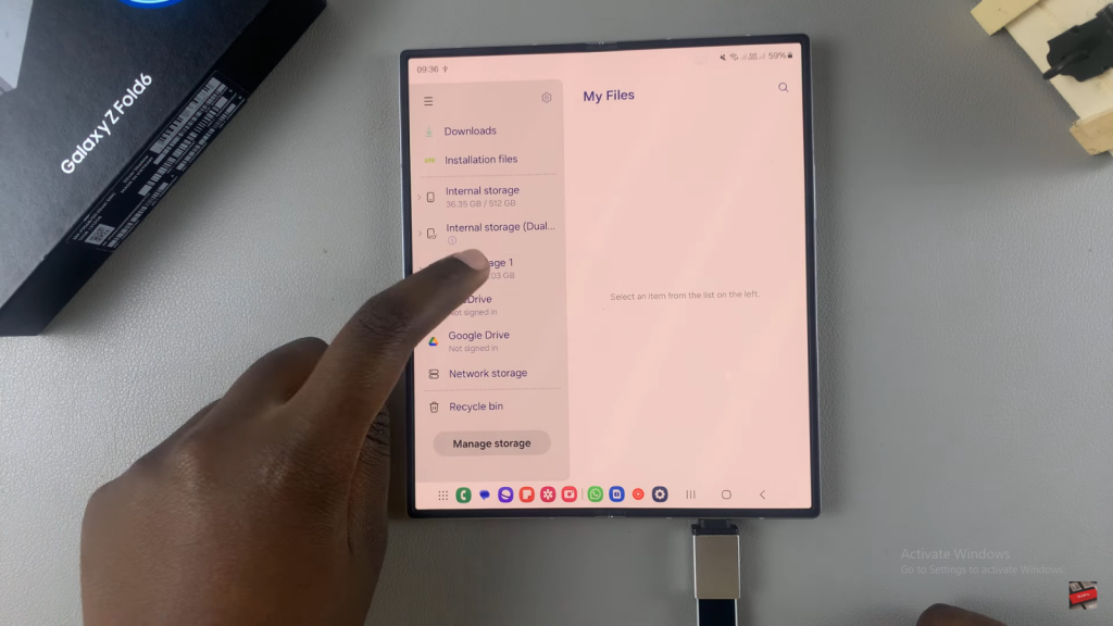 Transfer Files From Samsung Galaxy Z Fold 6 To USB Flash Drive