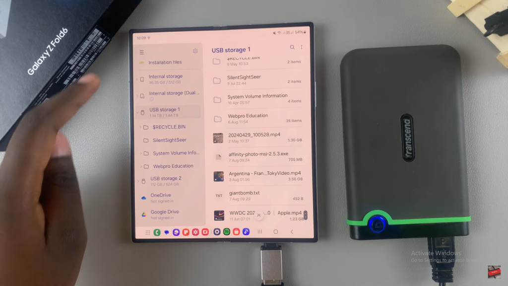 Connect External Hard Disk To Samsung Galaxy Z Fold 6