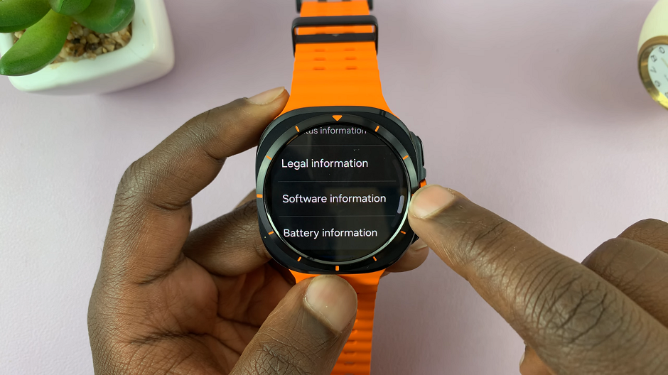 Software Information On Galaxy Watch Ultra