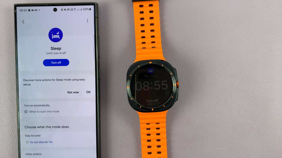 Sync Modes On Galaxy Watch Ultra With Phone