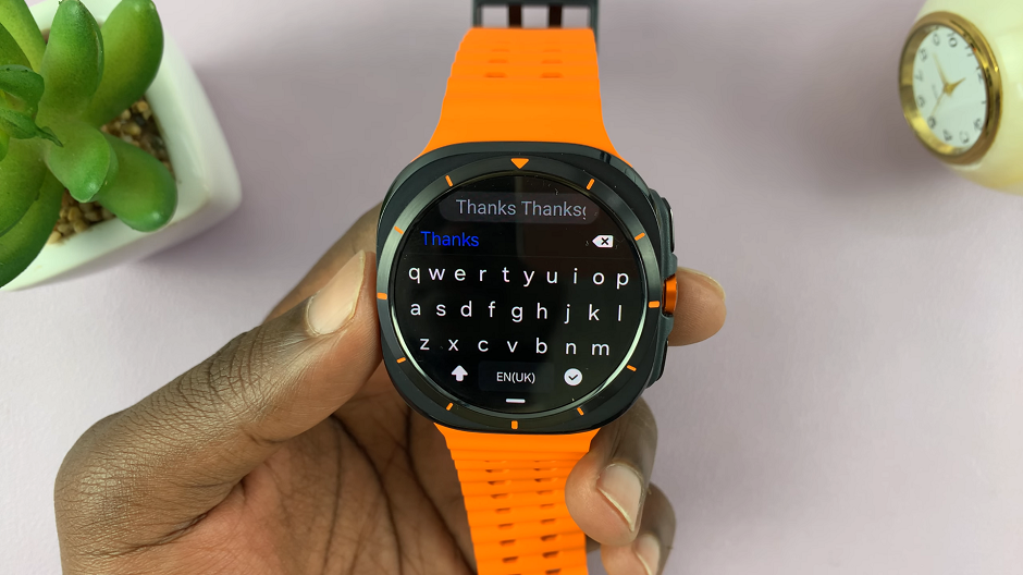 Enable & Use Swipe To Type Keyboard Gesture On Galaxy Watch Ultra