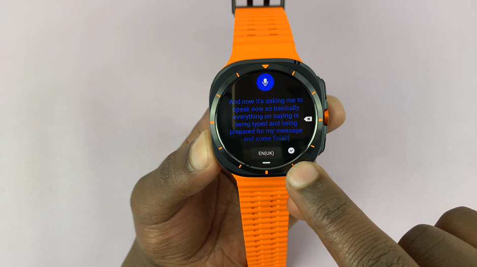 Use Voice Typing On Galaxy Watch Ultra