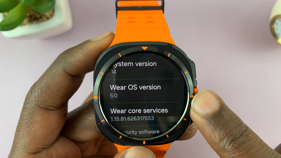 See Wear OS Version On Galaxy Watch Ultra