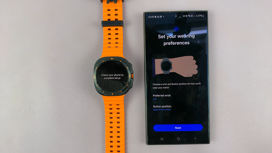 Set Wearing Preferences On Samsung Galaxy Watch Ultra