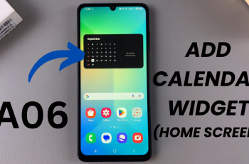 How To Add Calendar Widget To Home Screen Of Samsung Galaxy A06