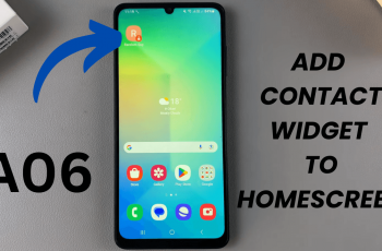 How To Add Contact Widget To Home Screen Of Samsung Galaxy A06