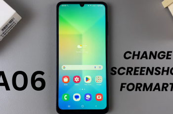 How To Change Screenshot Format In Samsung Galaxy A06