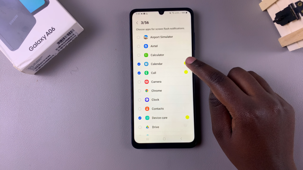 Enable Screen Flash Notifications On Samsung Galaxy A06