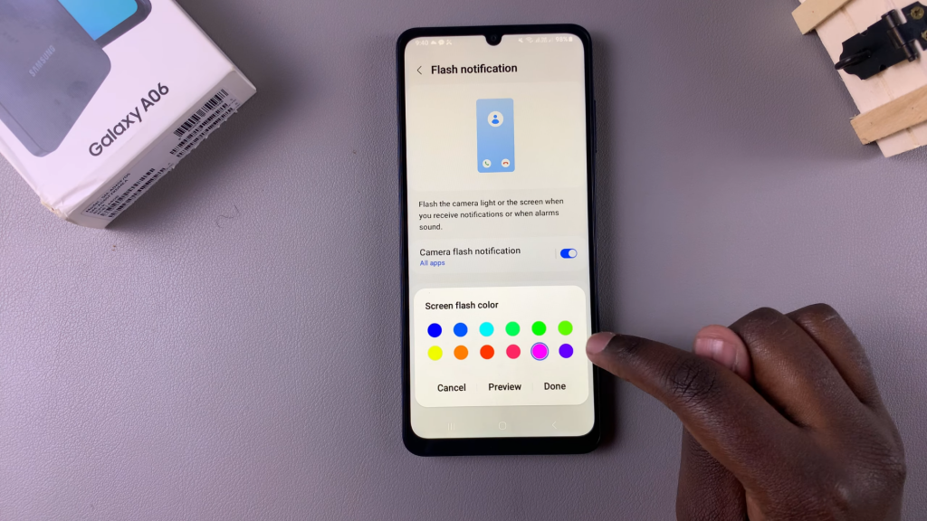 Enable Screen Flash Notifications On Samsung Galaxy A06